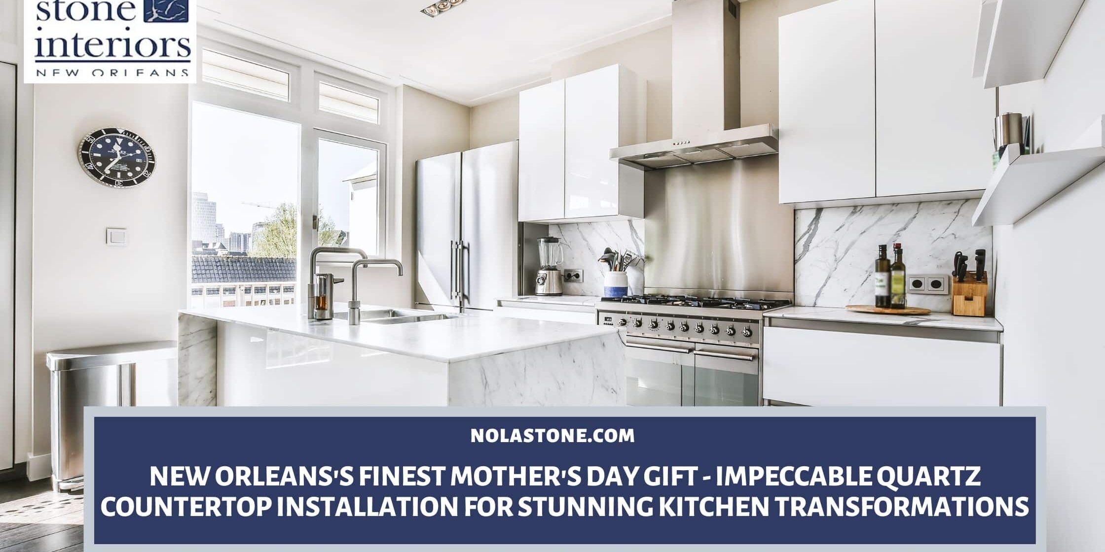 Quartz countertop installation in New Orleans