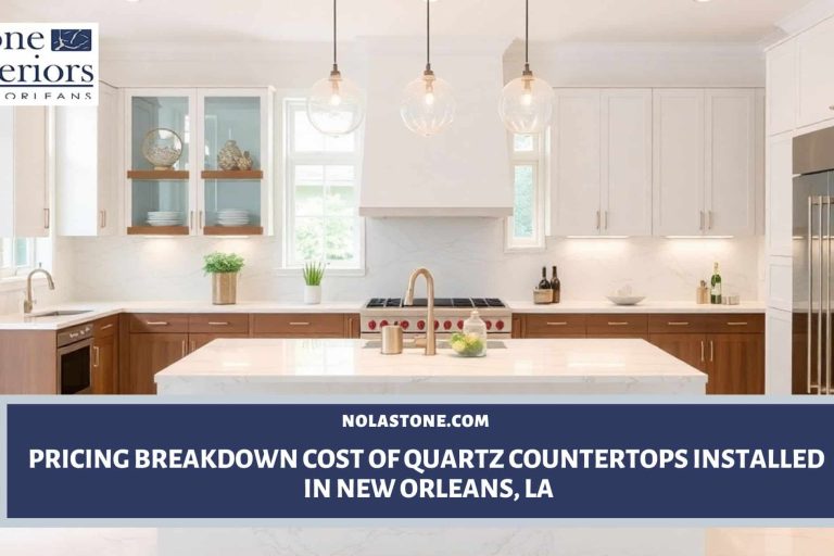 Cost of quartz countertops installed in New Orleans