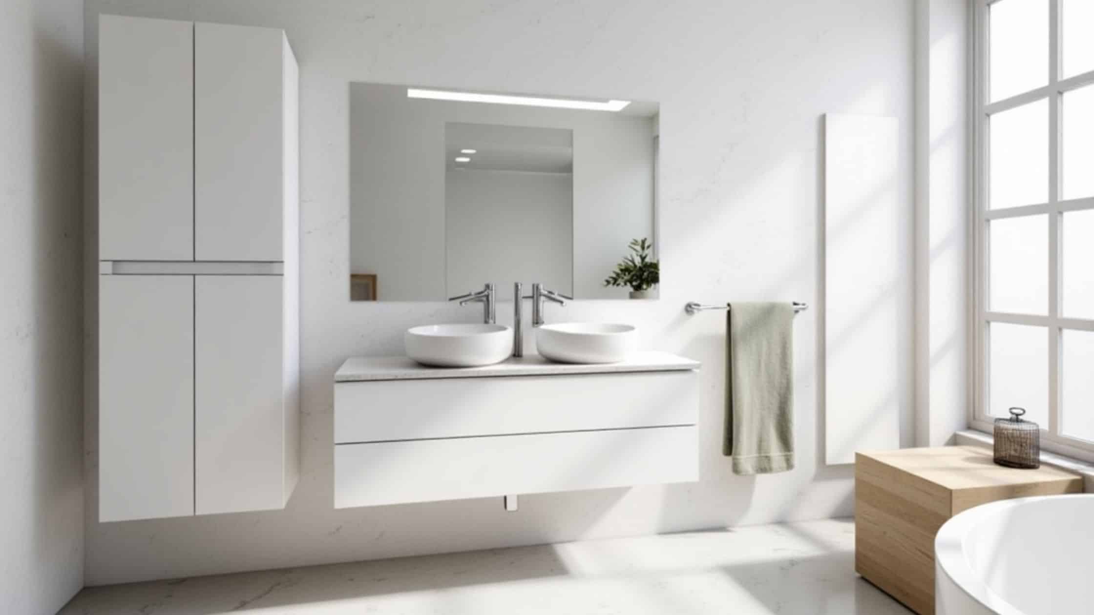 Quartz bathroom countertops