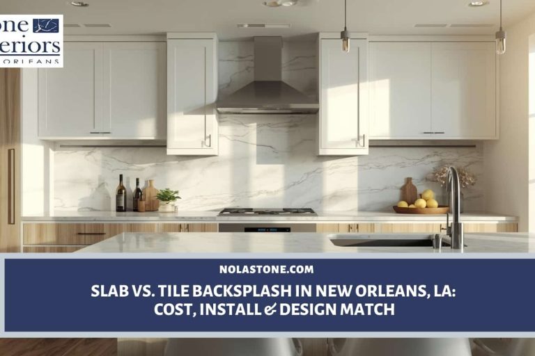 backsplash with countertops slab vs tile